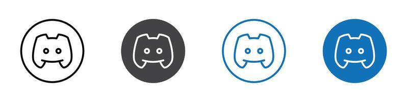 Discord icon flat editable icon mark set. vector
