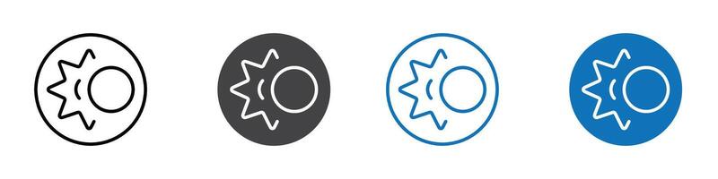 Eclipse icon flat editable icon mark set. vector