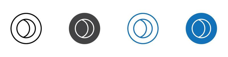 Eclipse icon flat editable icon mark set. vector