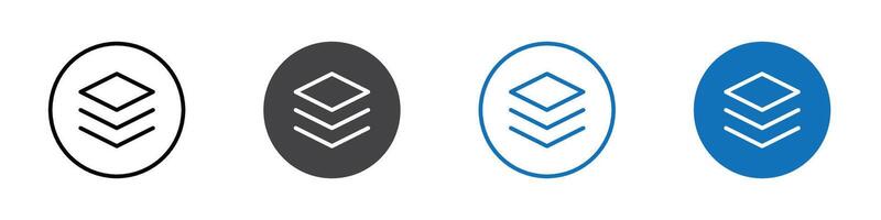Layers icon flat editable icon mark set. vector