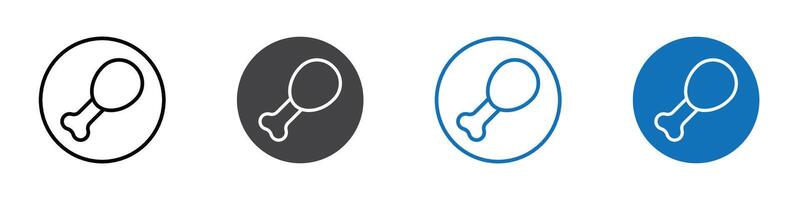 Leg piece icon flat editable icon mark set. vector