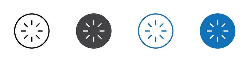 Loading icon flat editable icon mark set. vector