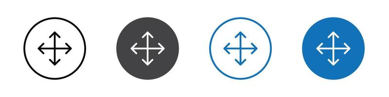 Move cursor icon flat editable icon mark set. vector