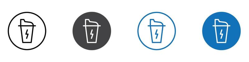 Protien icon flat editable icon mark set. vector