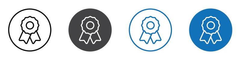 Recognition icon flat editable icon mark set. vector