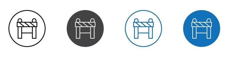 Road sign icon flat editable icon mark set. vector