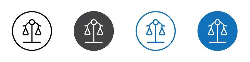 Scale icon flat editable icon mark set. vector