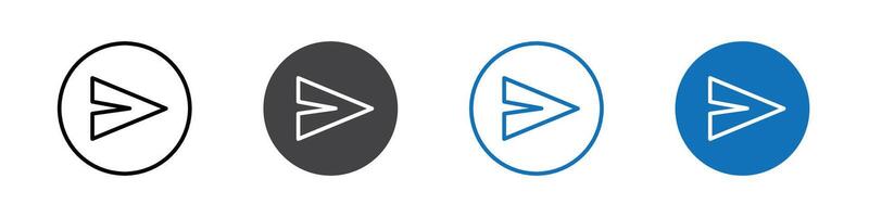 Sent icon flat editable icon mark set. vector