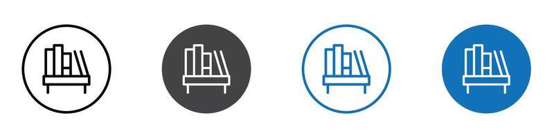 Shelf icon flat editable icon mark set. vector