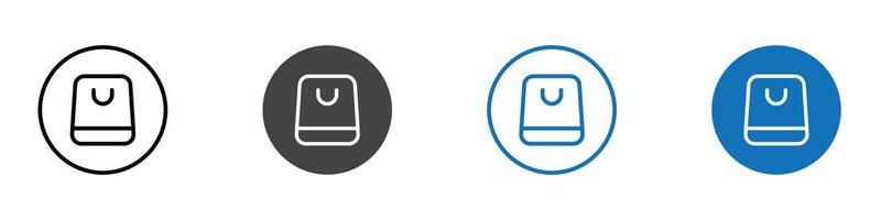 Shopping icon flat editable icon mark set. vector