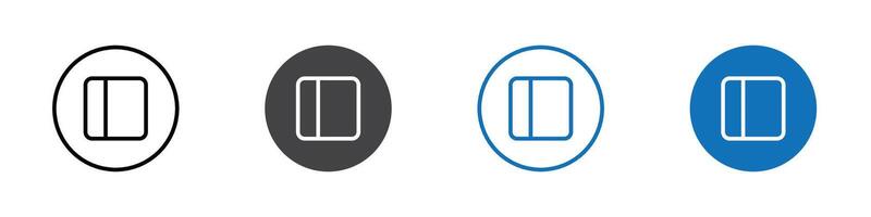 Slidebar icon flat editable icon mark set. vector