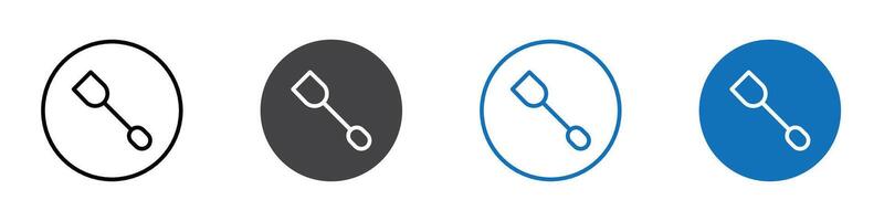 Spatula icon flat editable icon mark set. vector