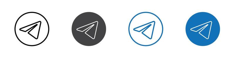 Telegram icon flat editable icon mark set. vector