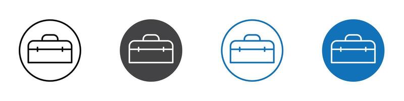 Toolbox icon flat editable icon mark set. vector