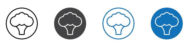 Tree icon flat editable icon mark set. vector
