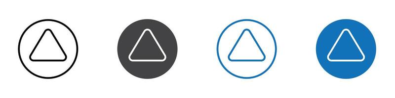 Triangle icon flat editable icon mark set. vector