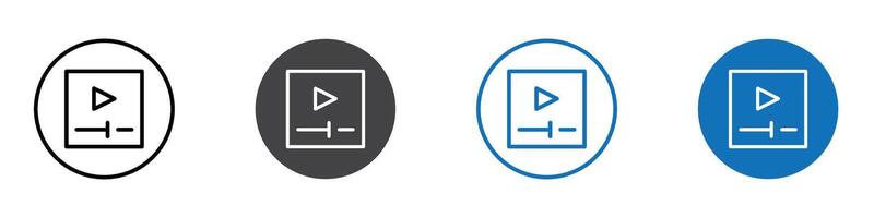 clip icon flat editable icon mark set. vector