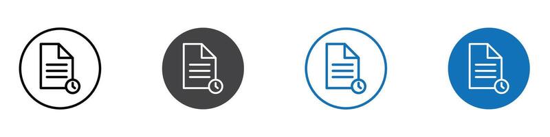 Waiting list icon flat editable icon mark set. vector