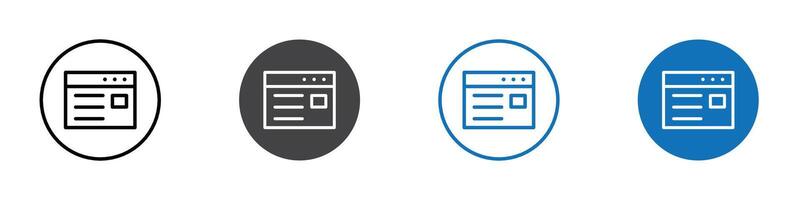 Web page icon flat editable icon mark set. vector