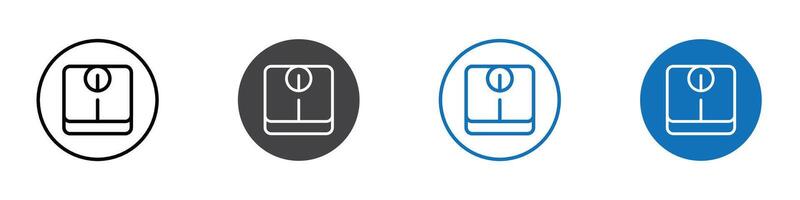 Weight scale flat editable icon mark set. vector