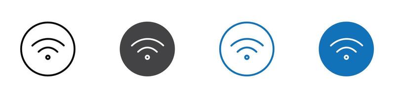 Wifi icon flat editable icon mark set. vector