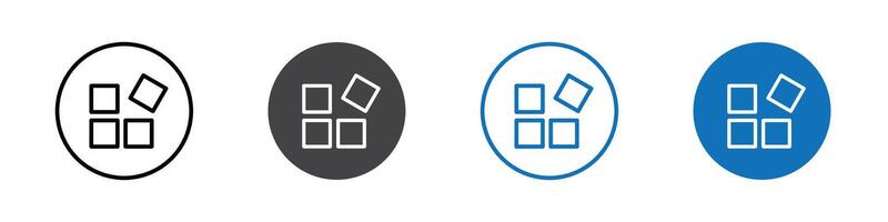 Widget icon flat editable icon mark set. vector