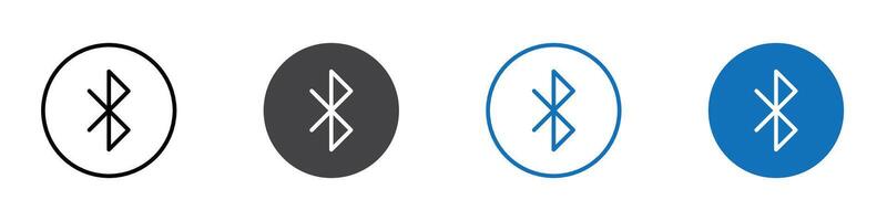 Bluetooth icon flat editable icon mark set. vector