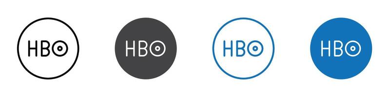 HBO icon flat editable icon mark set. vector