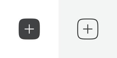 Add icon flat and simple set design vector