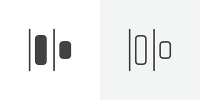 Align icon flat and simple set design vector