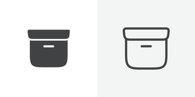 Archieve icon flat and simple set design vector