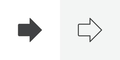 Arrow icon flat and simple set design vector