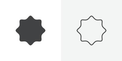 Badge icon flat and simple set design vector