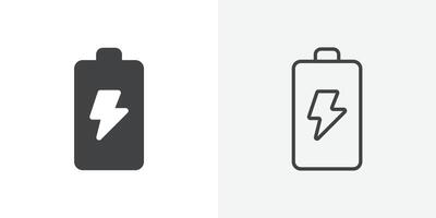Battery icon flat and simple set design vector