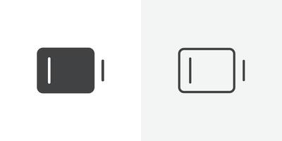Battery icon flat and simple set design vector