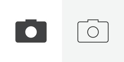 Camera icon flat and simple set design vector