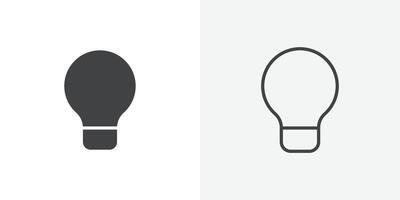 Bulb icon flat and simple set design vector