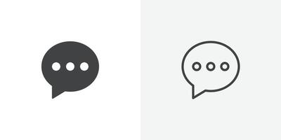 Chat icon flat and simple set design vector