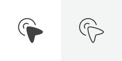 Click icon flat and simple set design vector
