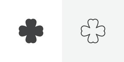 Clover icon flat and simple set design vector