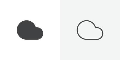Cloud icon flat and simple set design vector