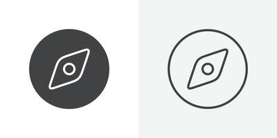 Compass icon flat and simple set design vector