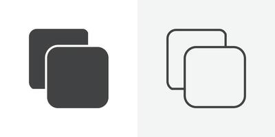 Copy icon flat and simple set design vector
