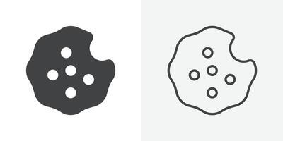 Cookie icon flat and simple set design vector