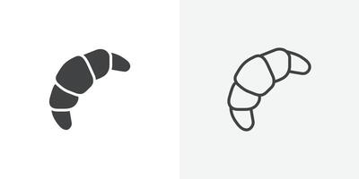 Croissant icon flat and simple set design vector
