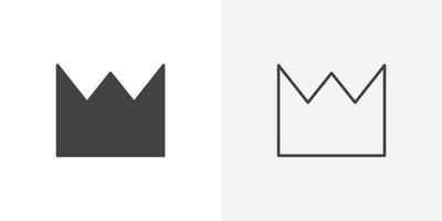 Crown icon flat and simple set design vector
