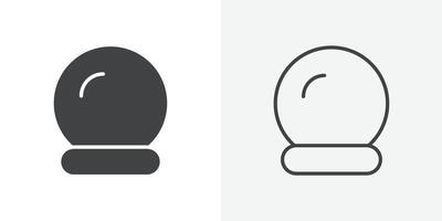 Crystal ball icon flat and simple set design vector