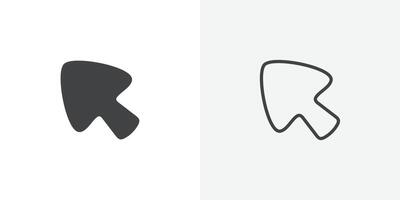 Cursor icon flat and simple set design vector