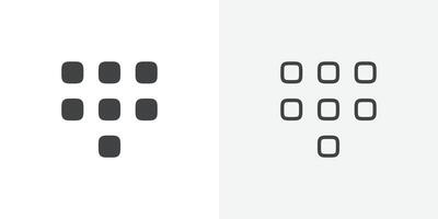 Dial pad icon flat and simple set design vector