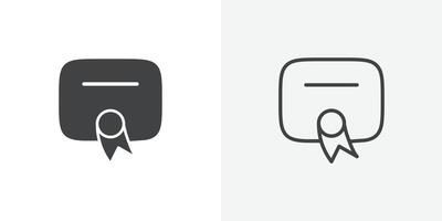 Diploma icon flat and simple set design vector